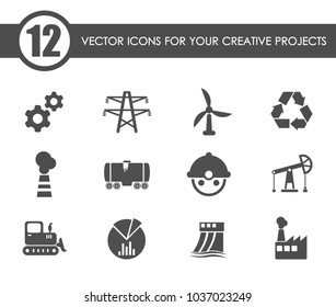 industry vector icons for your creative ideas