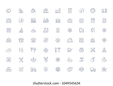 Industry Vector line icon set