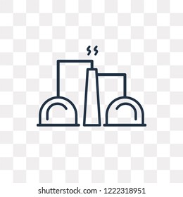 Industry vector outline icon isolated on transparent background, high quality linear Industry transparency concept can be used web and mobile