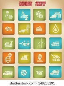 Industry vintage icons,vector