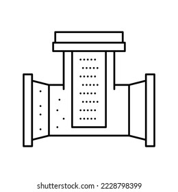 industry water filter line icon vector. industry water filter sign. isolated contour symbol black illustration