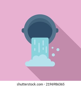 Industry water tube icon flat vector. Sewerage pipeline. Service plumber