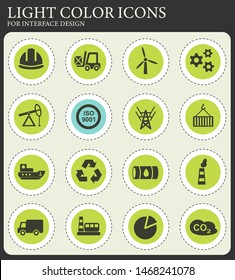 industry web icons for user interface design