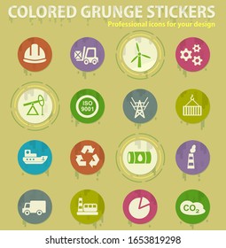 industry web icons for user interface design
