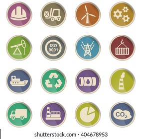 industry web icons for user interface design
