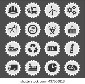 industry web icons for user interface design