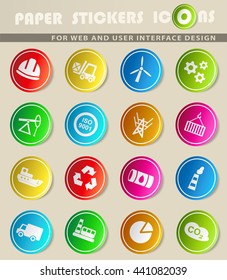 industry web icons for user interface design