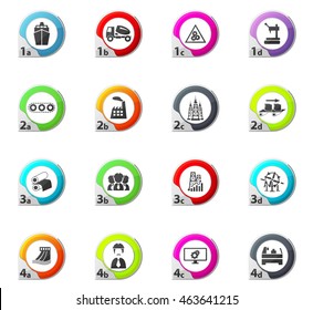 industry web icons for user interface design