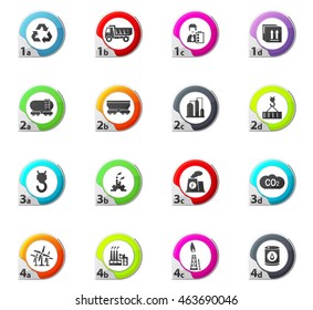 Industry web icons for user interface design