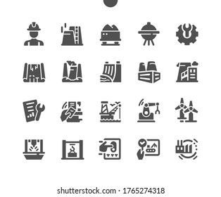 Industry Well-crafted Pixel Perfect Vector Solid Icons 30 2x Grid for Web Graphics and Apps. Simple Minimal Pictogram