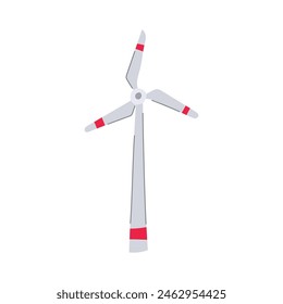 industry wind turbine cartoon. sustainable green, renewable mill, eco landscape industry wind turbine sign. isolated symbol vector illustration