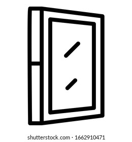 Industry window icon. Outline industry window vector icon for web design isolated on white background
