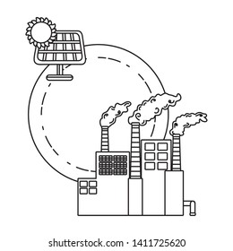 Industry with windows and chimneys design