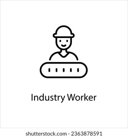 Industry Worker icon for industry collection Vector stock illustration