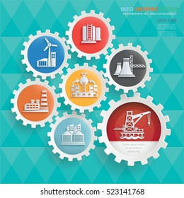 Industry,construction concept design on clean background,vector