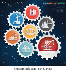 
Industry,construction concept design on sky background,vector