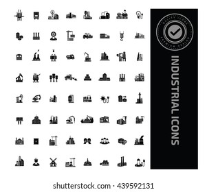 Industry,construction,oil energy icon set,vector