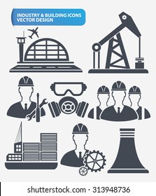 Industry,engineer and construction icon set design,clean vector