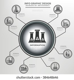 Industry,factory info graphics design,clean vector
