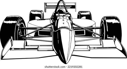 Indy Race Car Vector Illustration