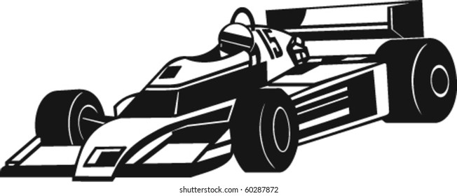 Indy Racing Car Vector Illustration