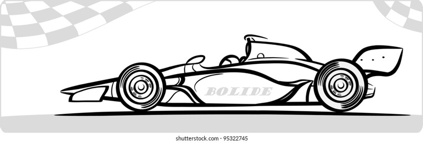 Indycar symbol . Silhouette.