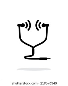 In-ear monitor icon on white background. Vector illustration.