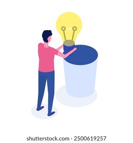 Ineffective ideas are discarded, business failures and an excess of project concepts are abandoned, as frustrated entrepreneurs toss lightbulb ideas into the wastebasket