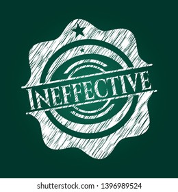Ineffective on blackboard. Vector Illustration. Detailed.