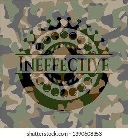 Ineffective on camo pattern. Vector Illustration. Detailed.