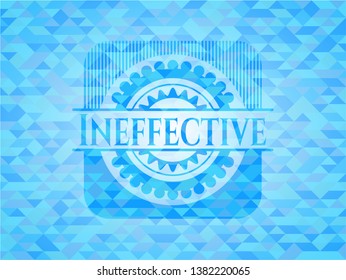 Ineffective realistic sky blue emblem. Mosaic background