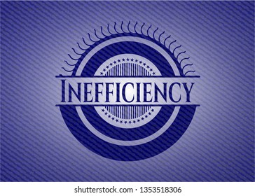 Inefficiency badge with jean texture