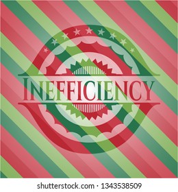 Inefficiency christmas emblem.