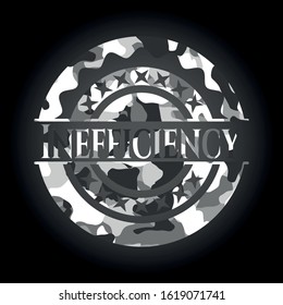 Inefficiency on grey camouflage texture