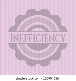 Inefficiency pink emblem. Retro