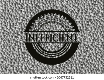 Inefficient black emblem with bubbles background. Vintage. Vector Illustration. Detailed. 