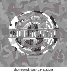 Inefficient grey camo emblem
