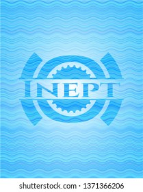 Inept water wave badge background.