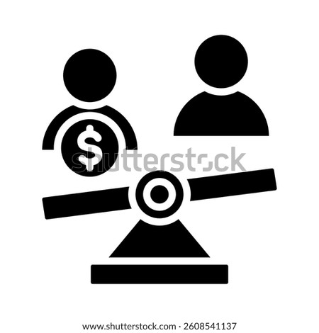 Inequality Icon Element for Design