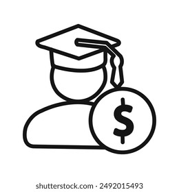 Inequality icon linear graphics set vector