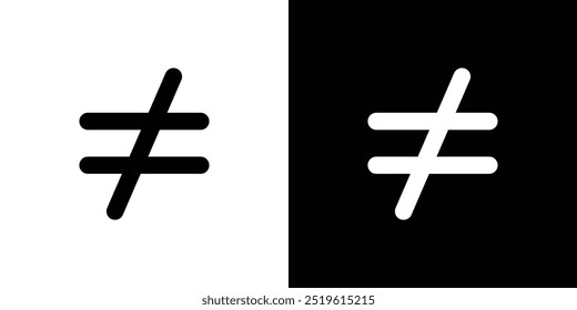 Ícone de desigualdade logotipo linear isolado