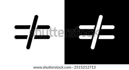 Inequality icon logo set vector