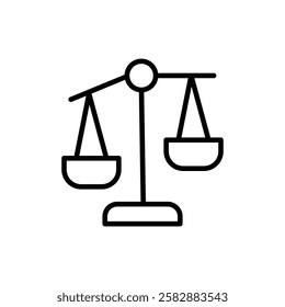 Inequality icon Thin line art isolated