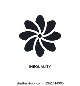 inequality isolated icon. simple element illustration from zodiac concept icons. inequality editable logo sign symbol design on white background. can be use for web and mobile