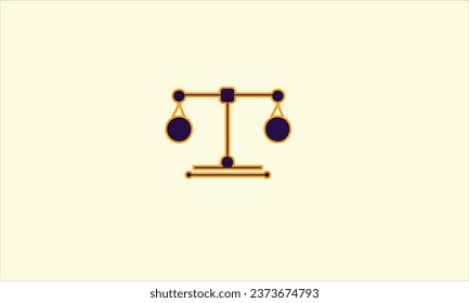 inequality line icon golden and violet colors. social justice flat vector icon for web, mobile apps and Ui