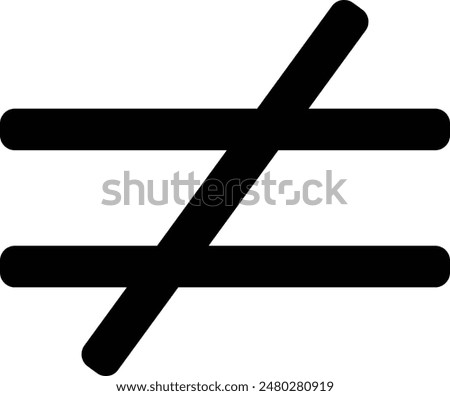 Inequality sign symbol icon vector eps 10.