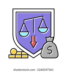 inequality social problem color icon vector. inequality social problem sign. isolated symbol illustration