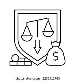 inequality social problem line icon vector. inequality social problem sign. isolated contour symbol black illustration