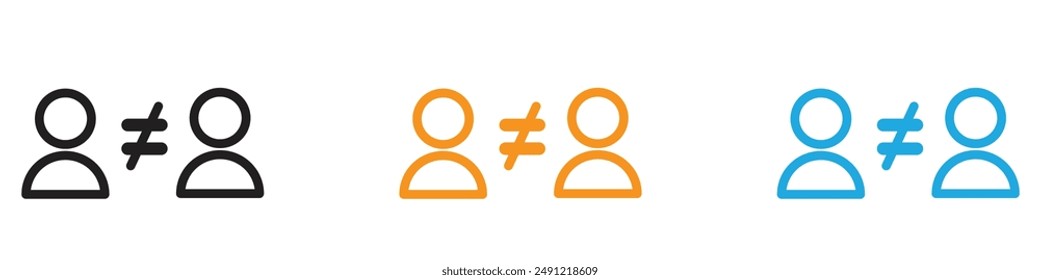 Inequality vector logo set collection for web app ui