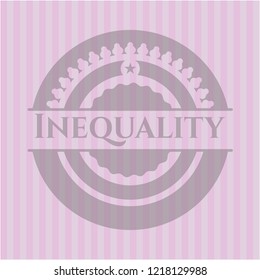 Inequality vintage pink emblem